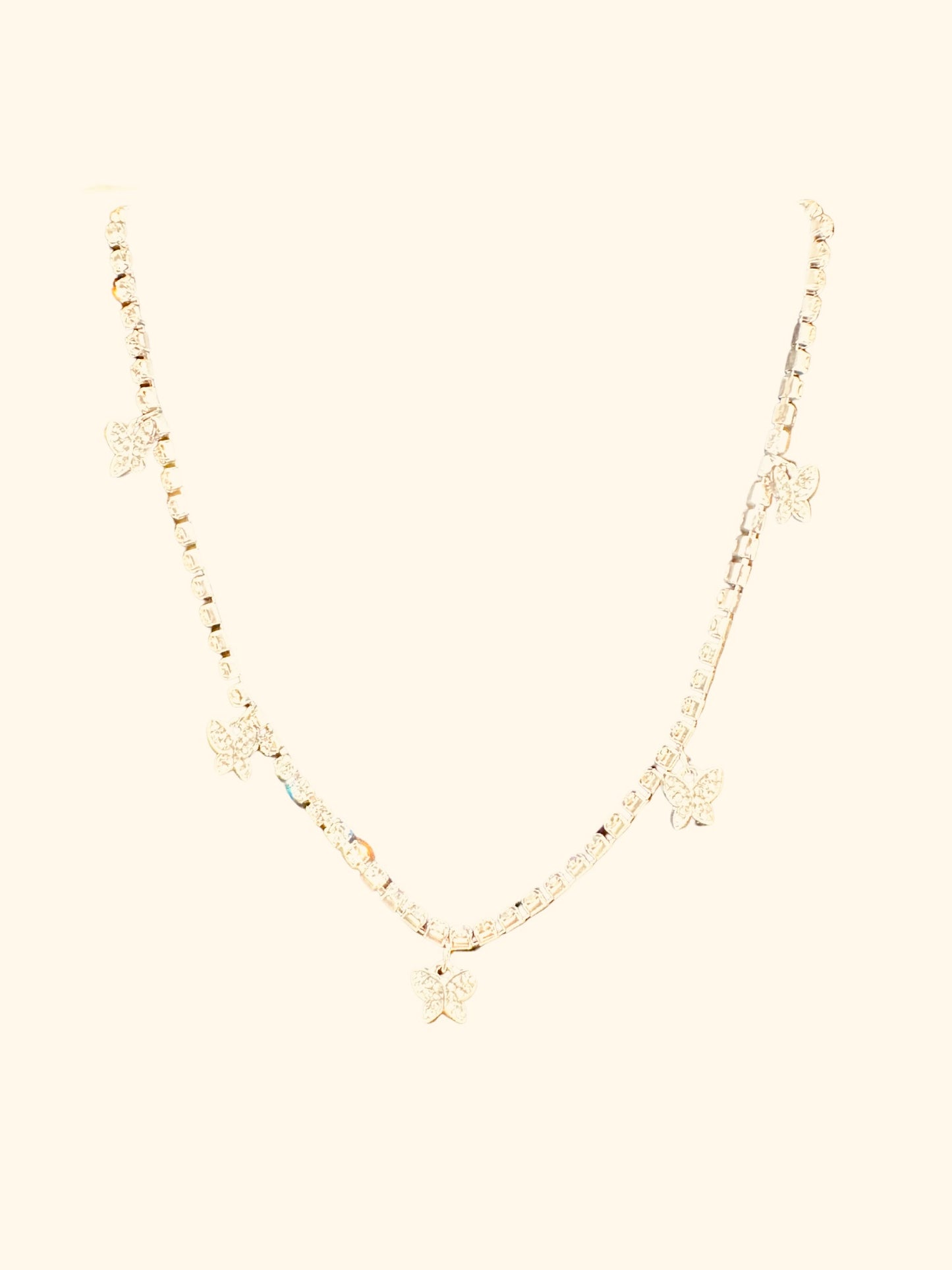 Collier papillon doré