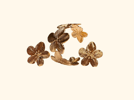 3 pièces 1 paires de boucles d’oreilles et son bracelet assorti
