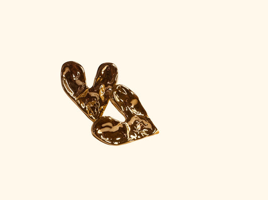 Boucles d’oreilles cœur froissée