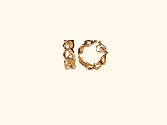 Boucles d’oreilles à clip style chaîne