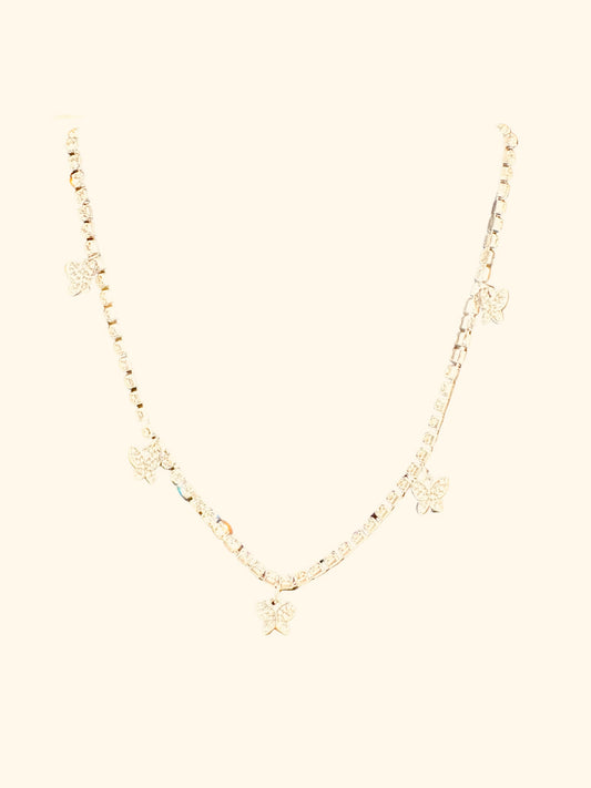 Collier papillon doré
