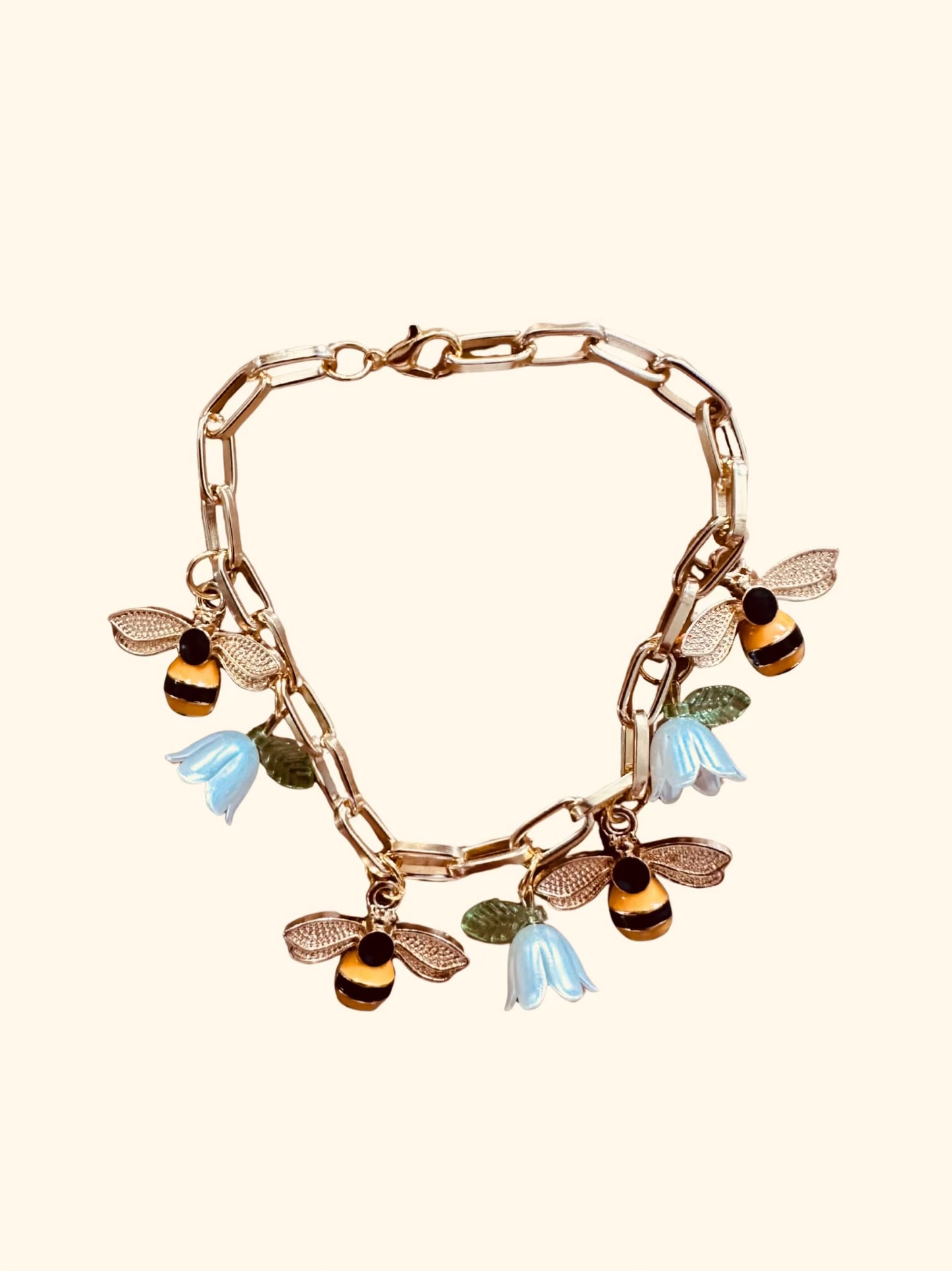 Bracelet breloque abeilles